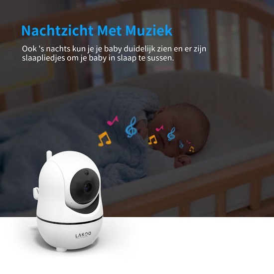 Lakoo BabyGuard EXTENSION'S SET HD PRO - Babyphone avec caméra - 1080p Full HD