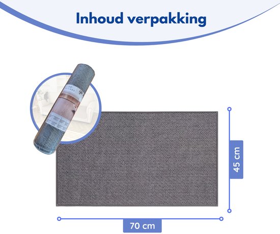 Tapis de cuisine - Tapis - Gris - Lot de 2 pièces - 45 x 150 cm - 45 x 70 cm - Tapis de cuisine - Antidérapant - Protecteur - Robuste - Lavable