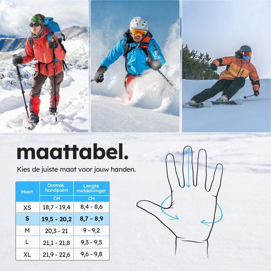 Gants chauffants - Pro S - 3 réglages - Gants électriques - Résistants à l'eau et au vent - Gants chauffants rechargeables - Noir - Saaf Comfort