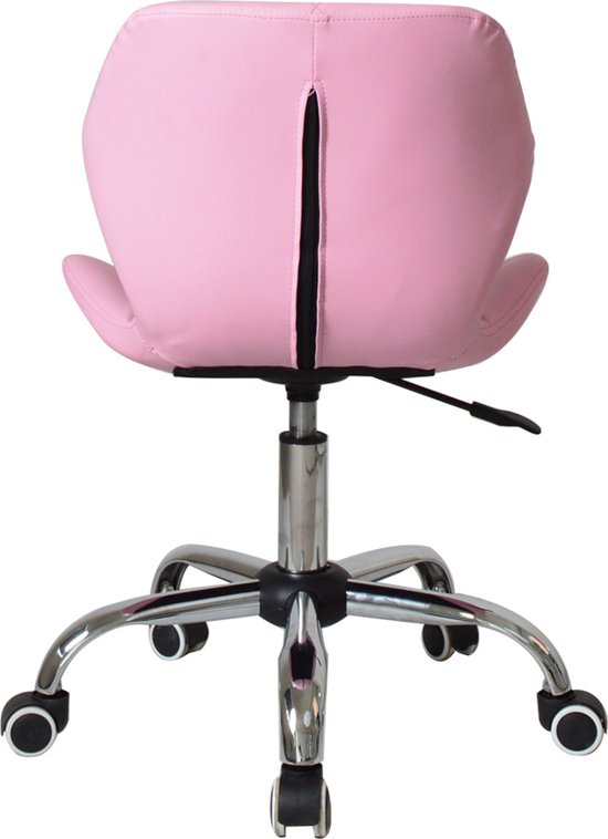 Siège de bureau design moderne - fauteuil de direction - réglable en hauteur - rose