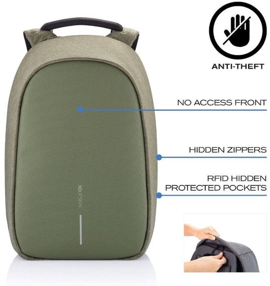 XD Design Bobby Hero Regular - Sac à dos antivol 18 litres - Vert