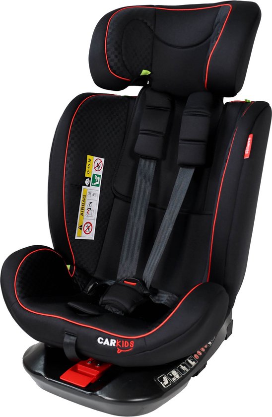 Carkids I-Size Car seat Darcy 360° Swivel 40-150cm Isofix Black/Red