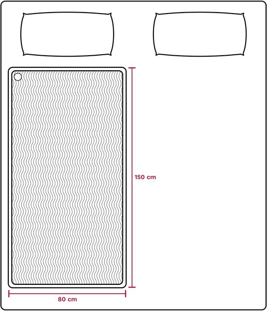 Sous-couverture électrique Inventum HN139G 150x80 cm - Simple - 4 niveaux de chaleur - Couverture chauffante - Lavable - Arrêt automatique - Protection contre la surchauffe - Polaire - Blanc