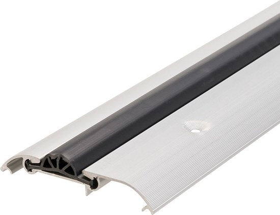 Fixman Tochtstrip - coupe-courant d'air - argent - aluminium - 91 x 8 cm - coupe-courant d'air de porte