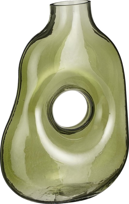Mica Decorations Jay Vase - L19 x L11 x H25 cm - Verre - Vert clair