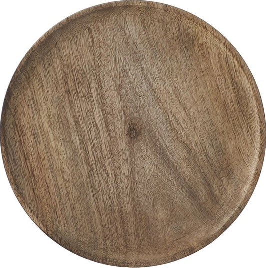 Mica Decorations Assiette Duko - Ø30 cm - 100% FSC Bois de Mangue - Marron