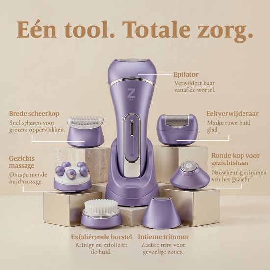 Rasoir pour femmes - rasoir 7 en 1 - épilateur - masseur facial - éliminateur de callosités - étanche - ligne de bikini - Zeri