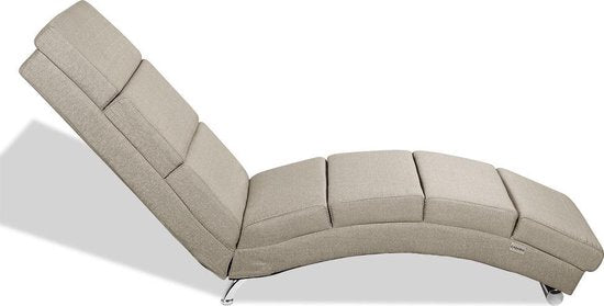 Casaria Recliner London - Chaise longue chromée - Sand
