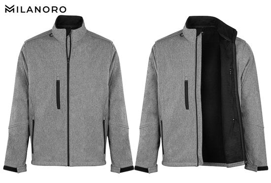 Milanoro - Veste coupe-vent et imperméable - Veste avec capuche - Gris clair - M