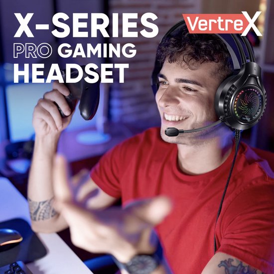 Casque de jeu VERTREX avec microphone - PC, PS5, PS4, Xbox, Nintendo Switch - son surround 7.1