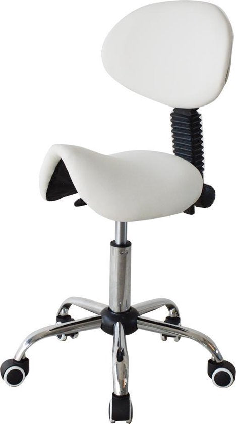 Tabouret de selle ergonomique dossier inclinable - tabouret de barbier - tabouret - hauteur réglable