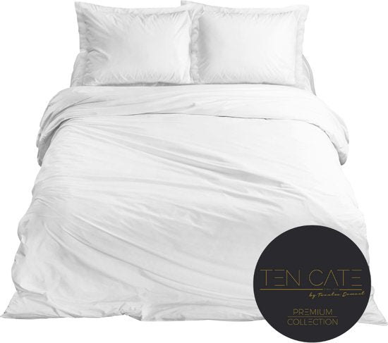 Ten Cate Premium - Enveloppe de couette 240 x 220 coton - Enveloppes de couette - Enveloppe de couette 240 x 220 - Satin - White Whisper - White