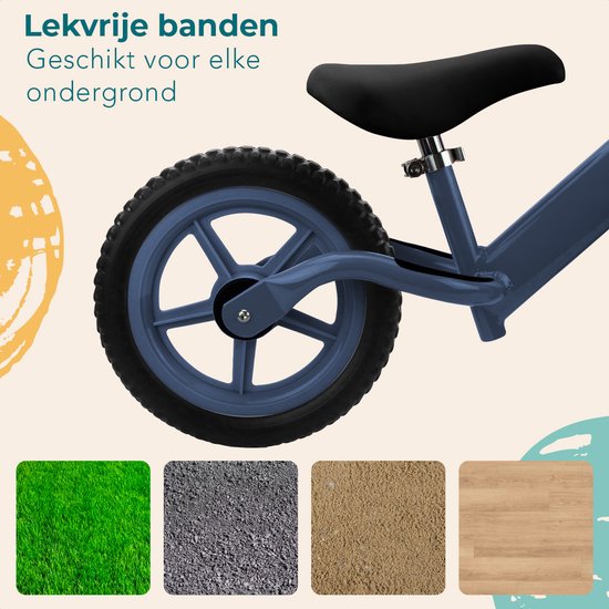 LifeGoods KiddyCruiser Balance Bike - 2 ans - Garçons et filles - Bleu marine