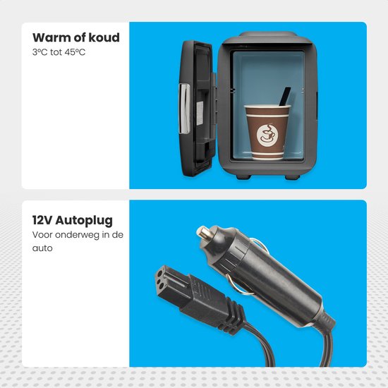 Auronic Mini Fridge - 4 Litres - Maquillage et Beauté Soins - 100/240V / 12V Car Plug - Noir