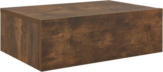 Table de nuit flottante - Couleur bois - Tiroir inclus - Lot de 2