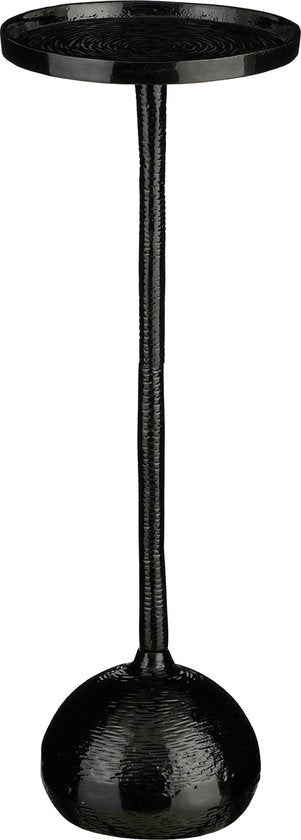 Mica Decorations Table d'appoint Colin - H68 x Ø24 cm - Aluminium recyclé - 100% FSC - Noir