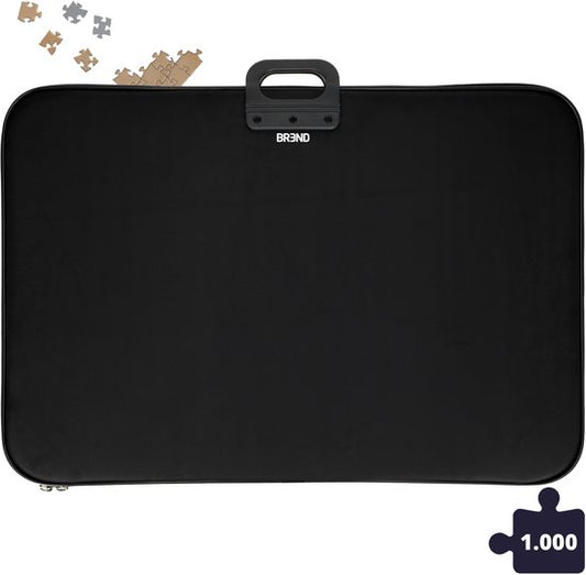 BREND BR-2246 Classeur de puzzles jusqu'à 1000 pièces - avec poignée et fermeture éclair - antidérapant - idéal pour la maison, les voyages et les vacances - noir