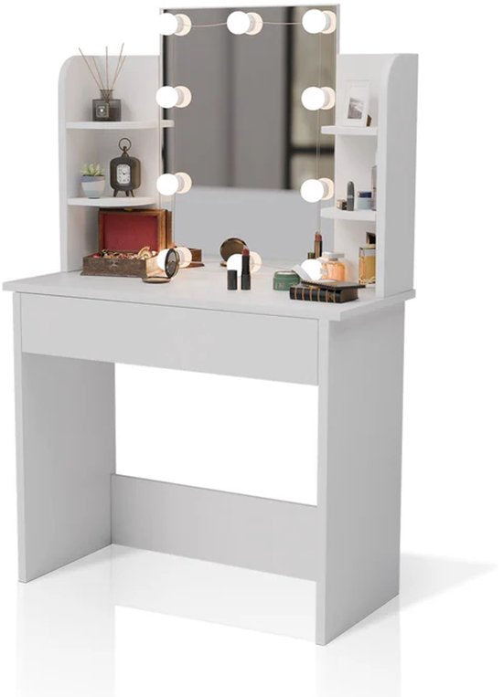 Coiffeuse Zoey - Incl. LED - Blanc