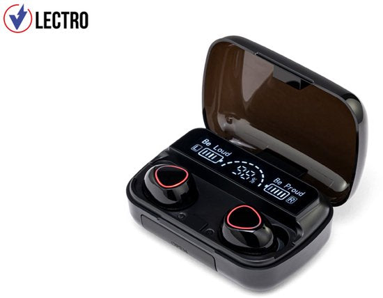 Vlectro - Set d'écouteurs Bluetooth avec étui pour recharger votre smartphone - 1 set