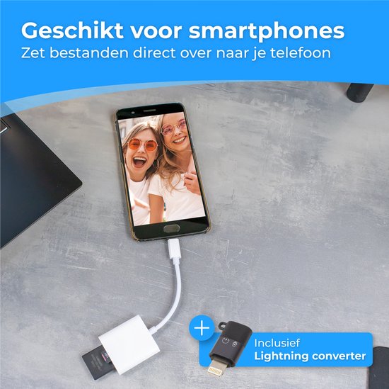 Nuvance - Lecteur de cartes SD - Lecteur de cartes SD USB C - Lecteur de cartes - Adaptateur Lightning - Lecteur de cartes mémoire - Lecteur Micro SD - Lecteur de cartes SD - Lecteurs de cartes - Lecteur de cartes Micro SD