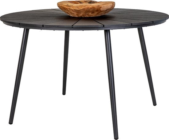 House Nordic Garden Table Atlanta Plastic Black Ø120cm