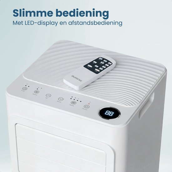 Auronic Mobile Air Conditioner - 9 000 BTU - 3 en 1 - Climatisation avec 2 kits d'étanchéité de fenêtre - Ventilateur - Déshumidificateur - refroidit jusqu'à 25m² - Blanc