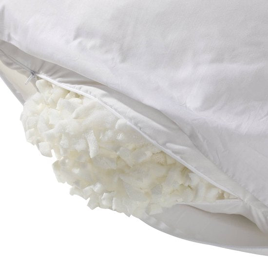 Bline Coussin de lecture blanc - Siège de lecture avec mousse à mémoire de forme - Coussin de lecture pour lit et canapé - Coussin dorsal avec poche latérale - Support dorsal ergonomique - Coussin de lecture - Blanc