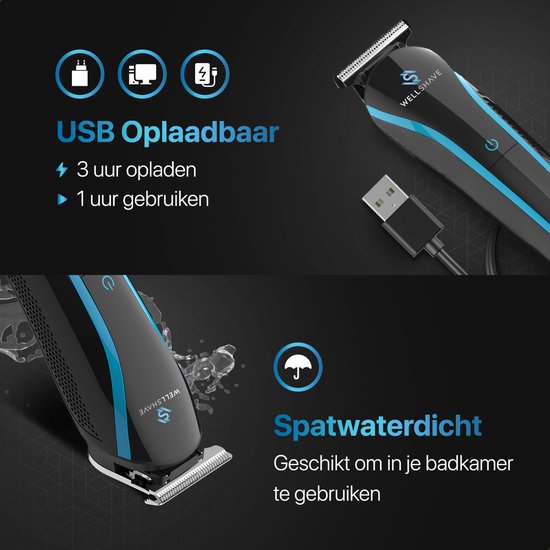 Wellshave 5 in 1 Beard Trimmer Men - Trimmer Beard and Body - Body trimmer men - Bodygroomer men