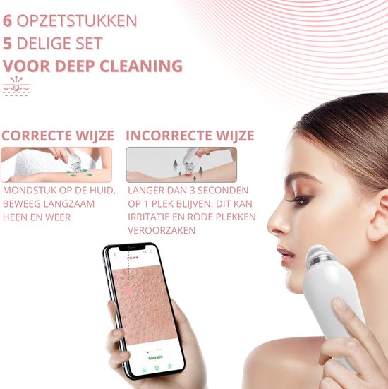 Twenty4seven® Meeeter Remover - Mee Eters Removal - Acne Remover - Comprend 6 accessoires et un ensemble de 5 pièces