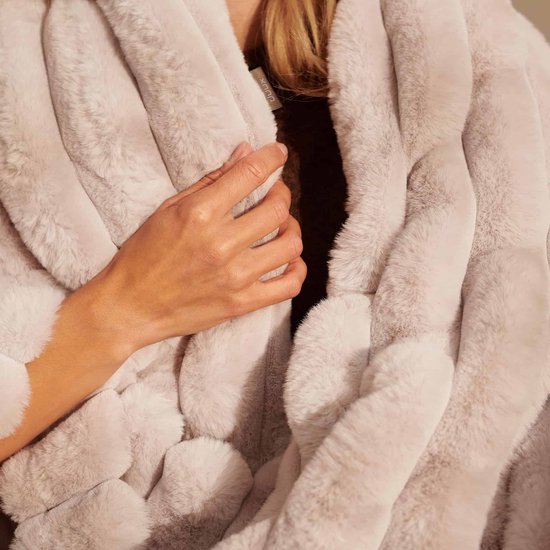 Couverture chauffante électrique rayée Duux Yentl 200x200 cm - 9 positions - Gris