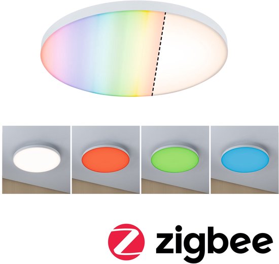 Panneau LED Smart Home Zigbee 3.0 Loria rond 400mm 22W 2000lm RGBW Blanc dimmable