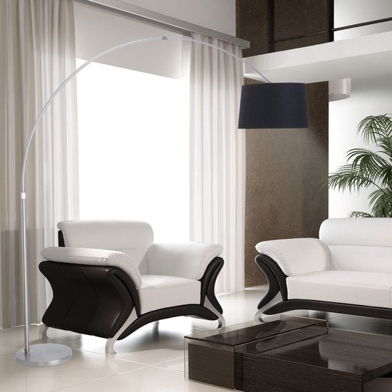 Lampes au sol Lampe à arc en acier Sparkled Light 7268ST hauteur extensible et inclinable Steinhauer