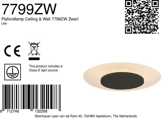 Plafonnier Steinhauer Lido - Noir