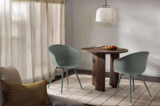 Feel Home - Siège baquet de luxe pour l'extérieur - Gris MOSS - Lot de 2 pièces