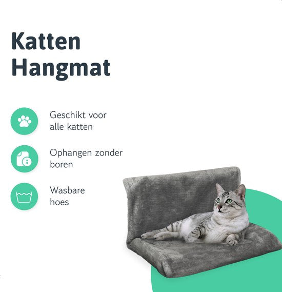 LBB Hamac pour Radiateur - Panier et couchage - chat - Hamac pour Radiateur - Gris