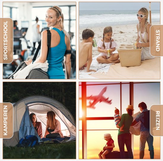 EverNeeds Bouteilles de voyage avec étui - rechargeables - Bouteilles de voyage en silicone pour bagages à main - crème - 4 pièces