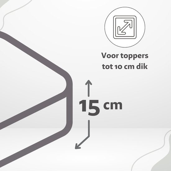 Ten Cate - Drap-housse 160x200 - Drap-housse 160x200 - Convient pour sur-matelas 160 x 200 - Satin de coton - Sur-matelas 160x200 - Hauteur d'angle 10 cm - Anthracite