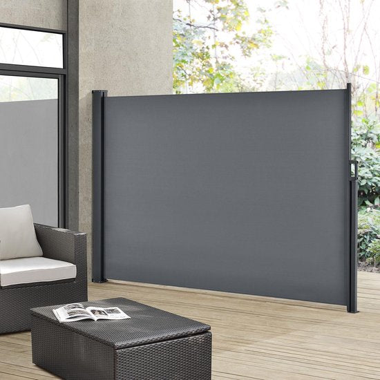 Juskys Windbreak Dubaï rétractable - 300 x 180 cm - Gris foncé