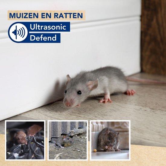 Edialux Ultrasonic Defend répulsif à ultrasons pour souris répulsif pour rats, dissuasion pour rongeurs, son ultrasonique, étanche ip44, rechargeable par usb, intérieur et extérieur, jardin, abri, cave, 15-24 jours d'autonomie, portée de 80m².