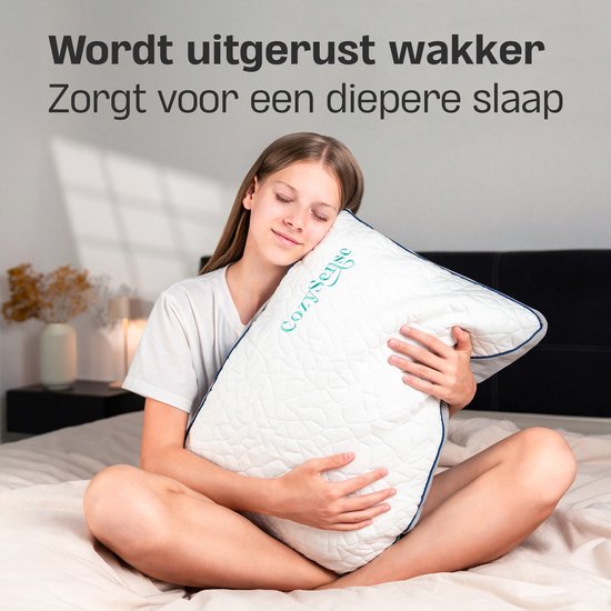 CozySense® Oreiller d'enfant - Oreiller d'enfant - Oreiller pour tout-petits - Mousse à mémoire de forme déchiquetée + microfibres - Technologie de refroidissement - Rembourrage - 100g de mousse supplémentaire inclus - 40x55 cm - Enfants de 2 à 12 ans