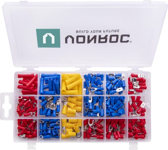 VONROC Pince à dénuder automatique professionnelle - Pince à sertir et à isoler - Avec jeu d'accessoires de 270 pièces