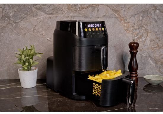 Nexxt Double Stack Airfryer - 2x 2.5L - Compact et peu encombrant - 2 plats à la fois - Idéal pour les petites cuisines