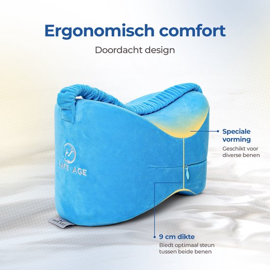 Safelife oreiller de genoux orthopédique - oreiller de jambe pour dormir sur le côté - oreiller de genoux pour dormir sur le côté - oreiller de genoux - oreiller de genoux - oreiller de sommeil latéral adultes