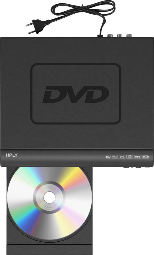 Lecteur DVD avec HDMI - UPLY - Full HD - Télécommande incluse - USB - Noir