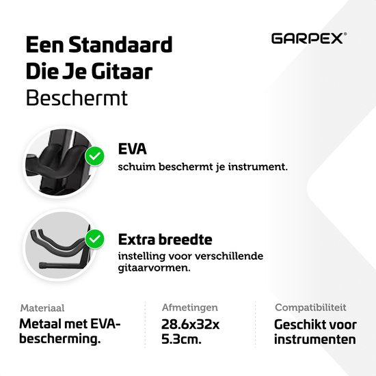Garpex® Universal Guitar Stand - Portable - Stable