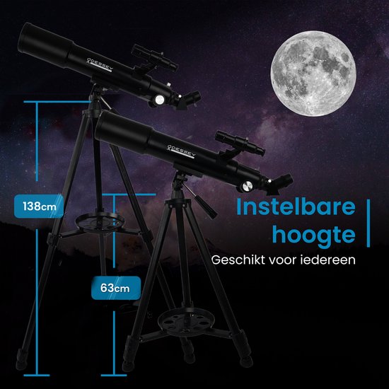 ODESSEY Télescope réfracteur - 250 X Zoom - Stargazer - Télescope pour enfants et adultes - Stargazer pour enfants - Stargazer Telescope
