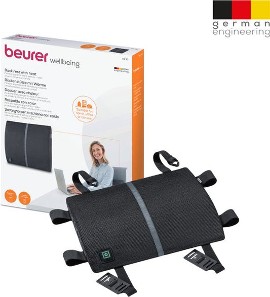 Beurer HK 70 Dossier électrique chauffant - Coussin chauffant ergonomique pour le dos et la chaise - Fixation universelle - Convient à la voiture et au bureau - Chauffage rapide - Arrêt automatique - Garantie 5 ans : exclusive at Bol.com