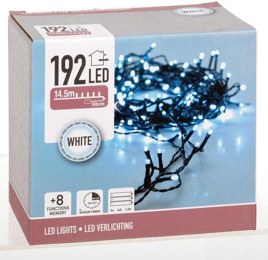 Eclairage LED 192 LED - blanc - à piles