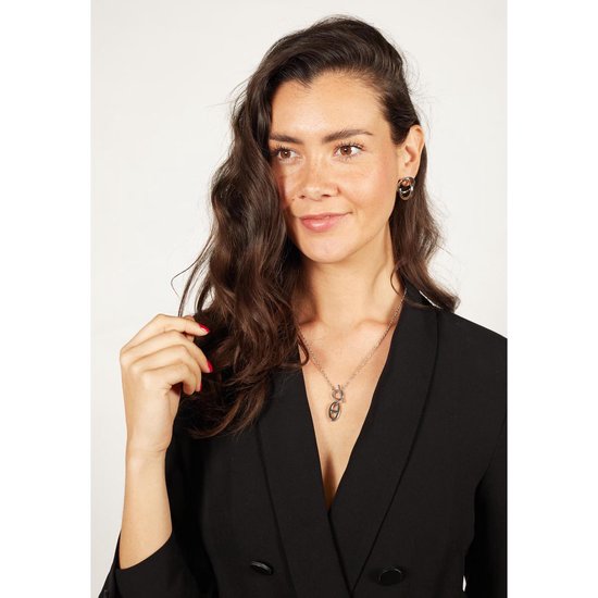 Laura Ferini Ladies Necklace Legato Silver - Chaîne en argent avec pendentif - Plaqué or blanc 18K - Collier - Collier - Bijoux - Accessoires - Collier pour dames avec pendentif