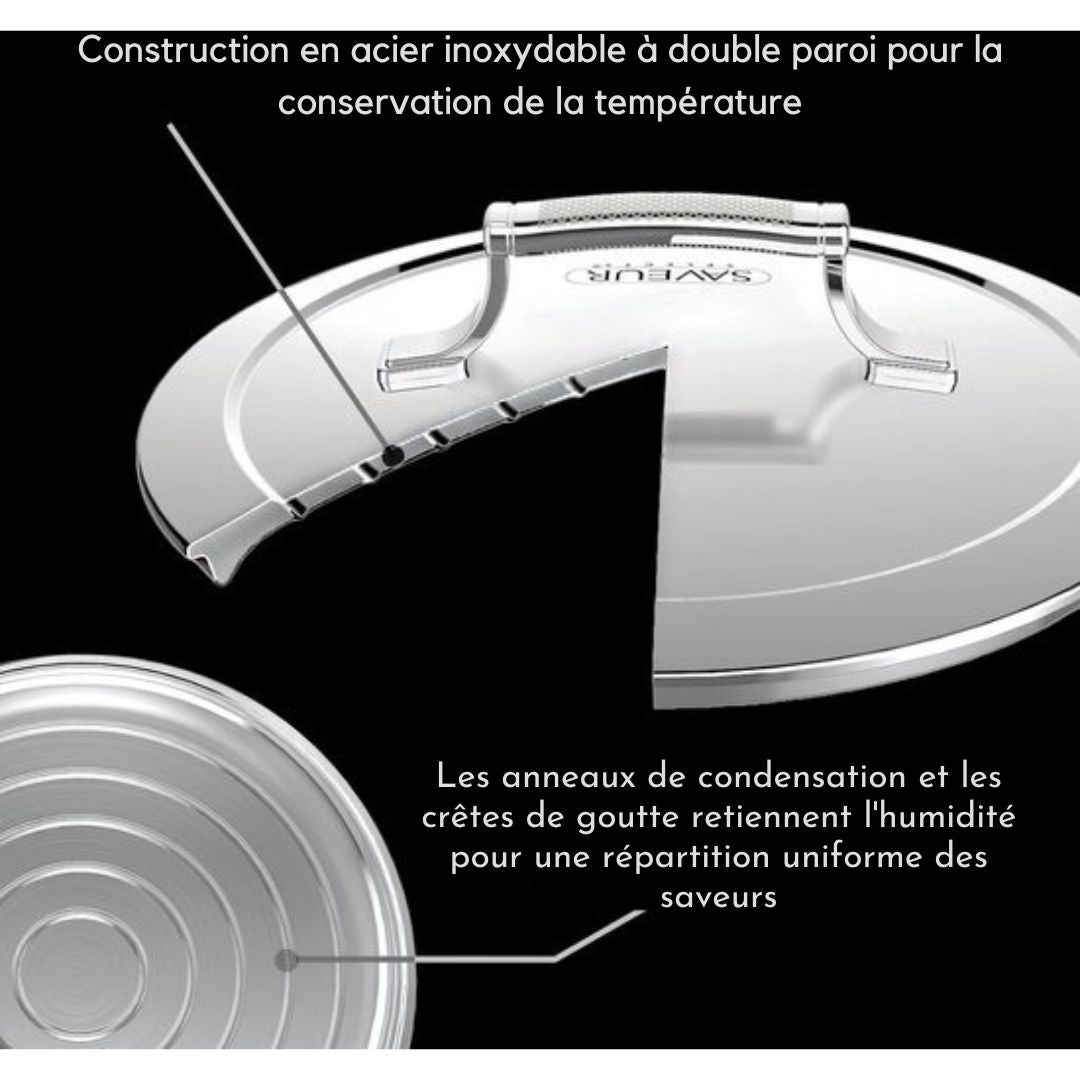 Cocotte en fonte - Saveur Selects - Ø25 cm - Sans PFAS - Compatible induction et toutes sources de chaleur - Gris